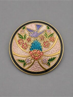 Vintage Cloisonné Bird Brooch #cl202